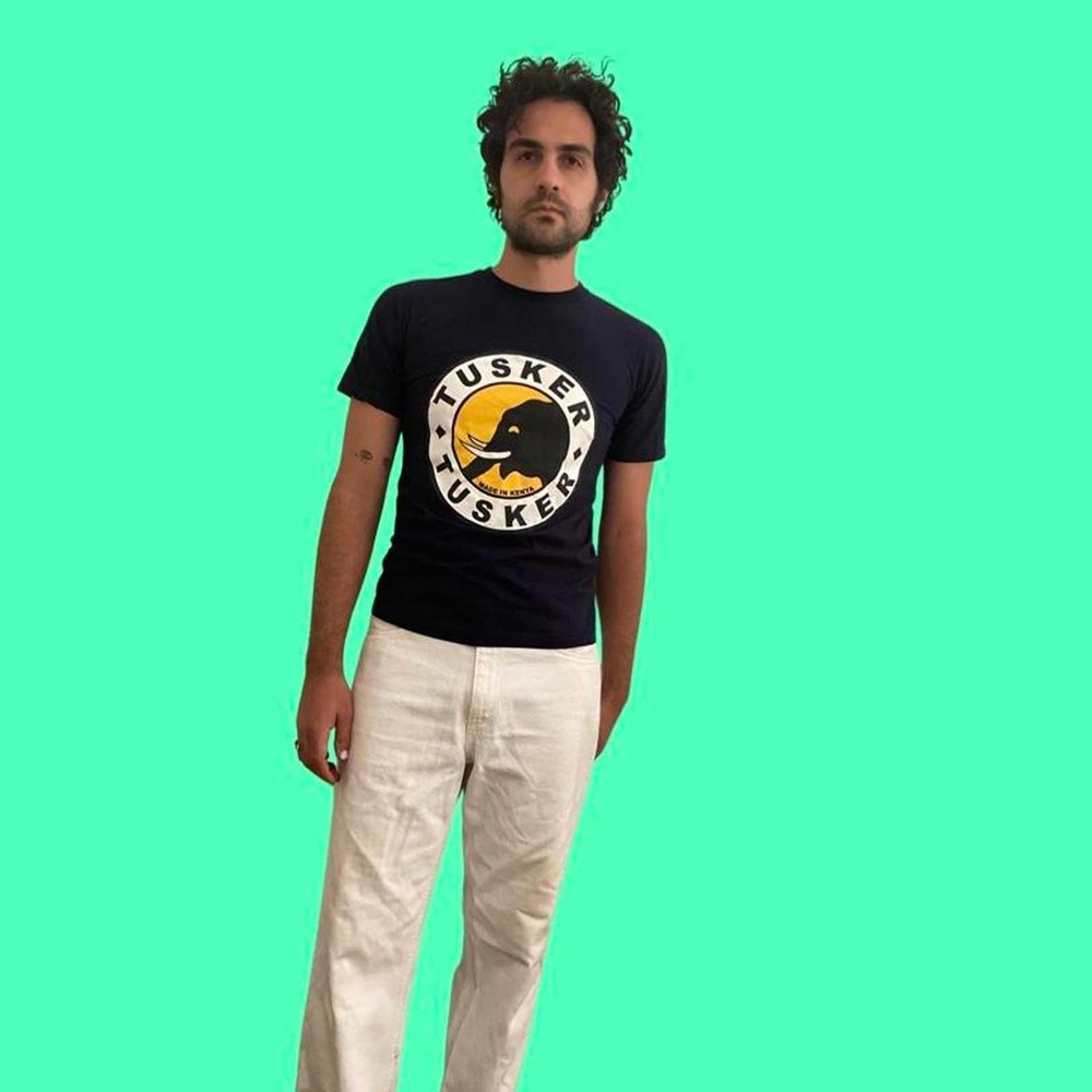 Vintage 1990s navy blue kenya tee